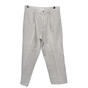 British India linen blend pants womens sz 10/30 Traveller Chino pleated trousers